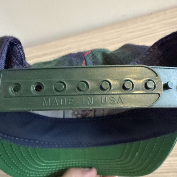 Vintage Mickey Mouse Pinstripe Snapback Hat Adjustable Cap Goofy's Made in USA - Picture 9 of 9